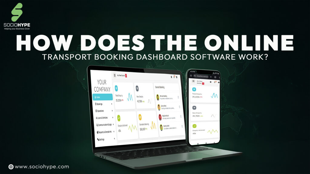 How does the online Transport Booking Dashboard Software work